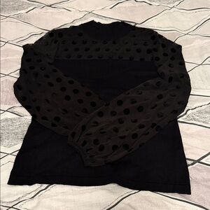 August Silk Black Polka Dot Sweater